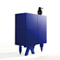 High sideboard / original design / lacquered MDF / by Jaime Hayon