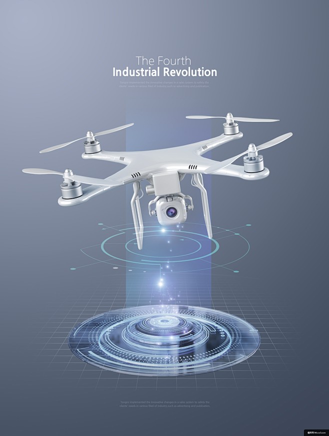 无人机机器手臂智能机器人高科技企业海报ai人工智能智能科技广告海报