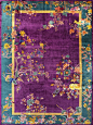 1920年代的美国设计师设计的中国地毯。受当时欧洲的Art Deco风格的影响，大胆的用色，加上中国的传统花纹图案，比如牡丹花、梅花、蔓藤、花瓶、屏风等等，形成独特的中国装饰艺术风格。地毯使用羊毛和真丝手工编织