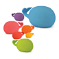 SAVE THE WHALES! "piggy" bank : Available in seven bright, rainbow hued colors, the whale bank is made of porcelain and coated with a soft matte rubber surface finish. Color choices are green, blue, purple, pink, red, orange and yellow matte.A p