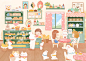 姐姐的面包店_夏七酱__插画师作品_涂鸦王国gracg.com