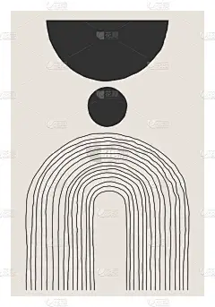 时尚抽象创作家简约艺术手绘线条艺术创作