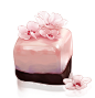 手绘美食 樱花蛋糕

