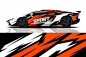 Sport car decal wrap design