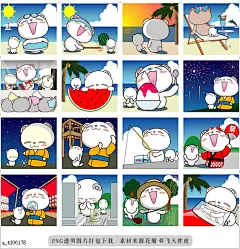 @飞天胖虎 line贴图表情包贴纸[编号4106178]日本的夏天  这是熊和小狗的贴纸 在日本的夏日风光