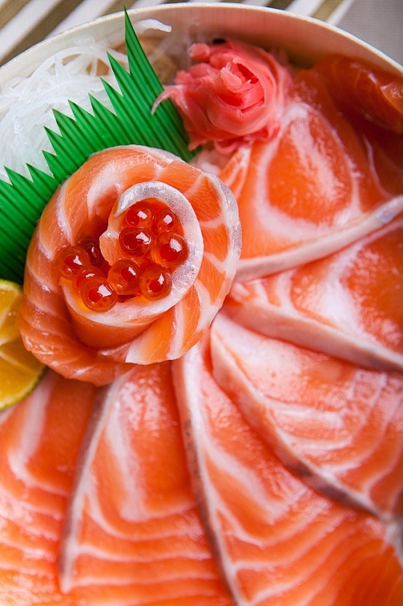 Salmon Sashimi, Japa...