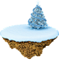 圣诞 雪地 岛 圣诞树 png