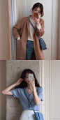 女生舒适搭配look <br/>ins:ssomdu