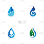 水滴标志模板矢量