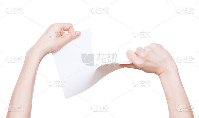 美丽的女性手撕纸