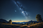 夜晚星空高清摄影图片