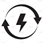 energy icon on white background. flat style. energ