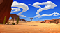Typetopia environments 1, Siim Rimm : Typetopia is planet hopping adventure for children that teaches them how to type better.

Being developed by a small team I had many responsibilities during the project. From concepting ideas for the locations to illu