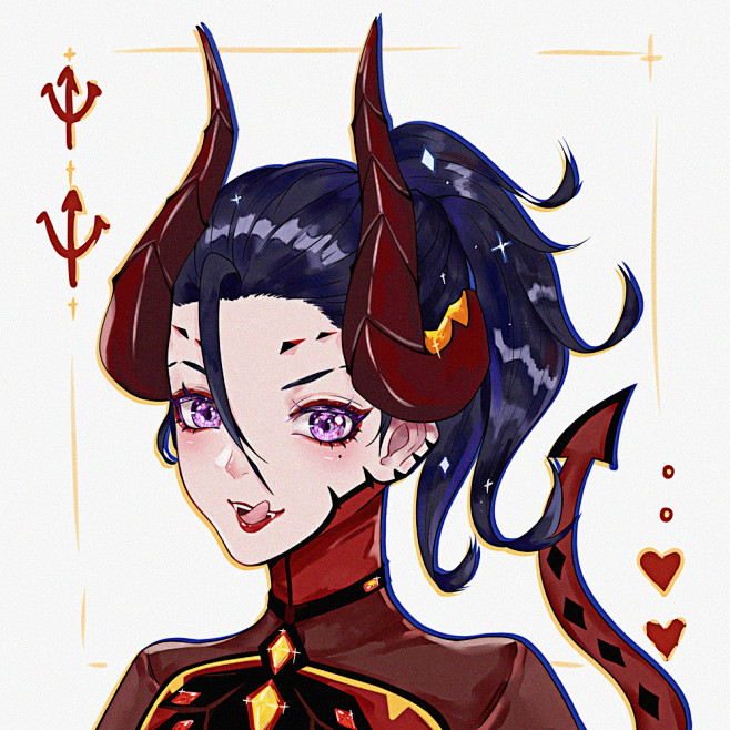 守望先锋魅魔天使头像 | 嗜嗜啊 - 同人作品 - 涂鸦王国插画