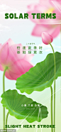 小暑大暑处暑海报-  源文件