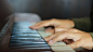 Hands Close Up Playing Piano