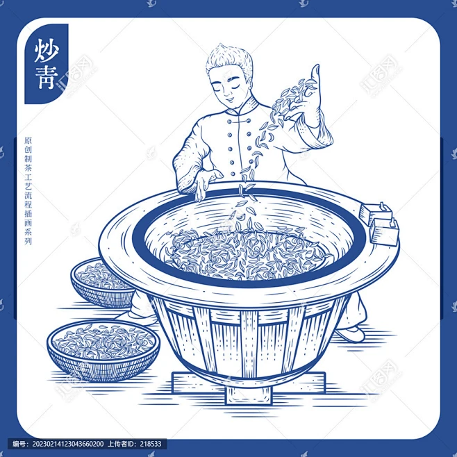 制茶工艺流程图之炒青炒茶-花瓣网