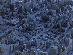 昊天视觉采集到C4D/OC/3D/LOW POLY城市风格
