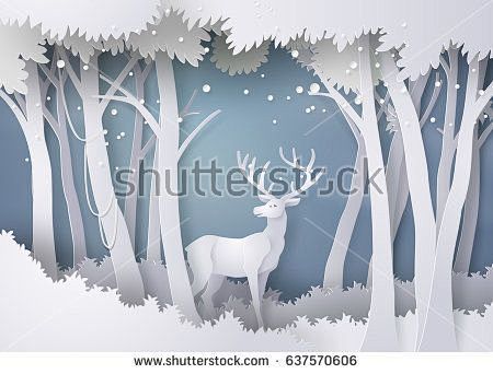 Deer in forest with ...