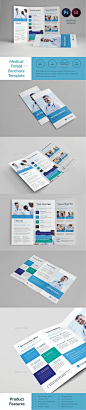 Trifold医疗手册模板 -  Photoshop PSD #indesign #brochure•下载➝https://graphicriver.net/item/trifold-medical-brochure-template/19092049?ref=pxcr