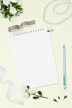 线圈本清新贺卡卡片样机