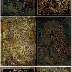 高清复古手绘十二星座神话故事人物幻想插画图案背景JPG设计素材-淘宝网