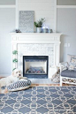 Fireplace Makeover {Before & After}
