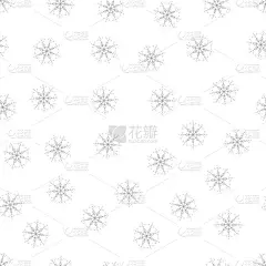白色背景上无缝的雪花图案。海报，明信片，圣诞祝福，新年祝福。