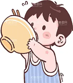 吃饭饭男孩  - 源文件下载【酷图网】吃饭,男孩,可爱,吃饭饭,卡通人,小孩