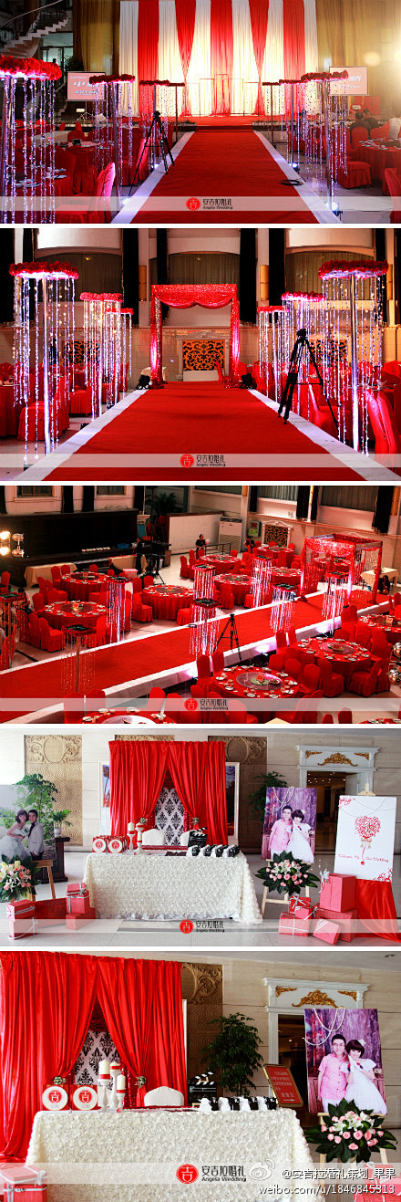 一场时尚的红色婚礼，真正的中国红色哦~！