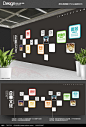 公司文化墙创意设计校园企业形象墙设计CDR素材下载_企业文化展板设计图片