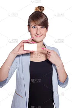 女商人,空白的,名片,电话卡,垂直画幅,留白,面无表情,仅成年人,想法,青年人