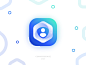 Convergence app icon proposal ios mobile vector clean bright light colors icon gradient app ui ux logo