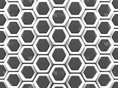 白色六边形形状纹理墙背景