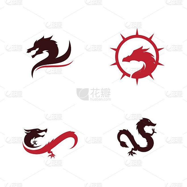 龙矢量图标插图