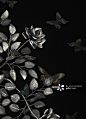 Metal Rose bush with butterflies