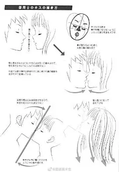 动漫人物情侣亲吻亲密动态
.
学习漫画人物插画手绘参考 ​​​​