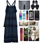 A fashion look from November 2016 featuring off shoulder dress, low heel shoes and navy purse. Browse and shop related looks.