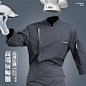 秋冬季高端餐饮厨师服长袖定制工作服酒店餐厅后厨厨房工衣服装男