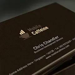 精美棕色名片设计
