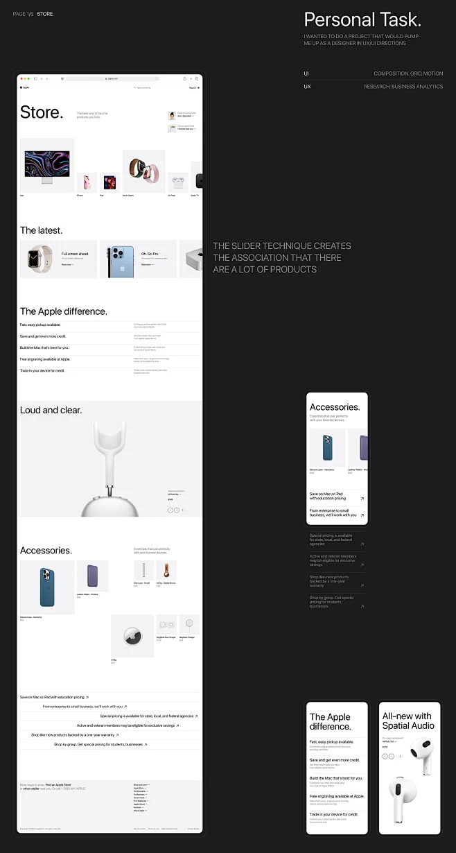 Ecommerce Figma store UI/UX Website apple grid minimal Web Design ...