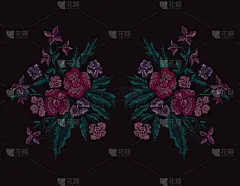 刺绣,纺织品,春天,装饰物,夏天,剪贴画,插花,排列,复古,花