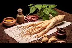 人参中药材中草药插画