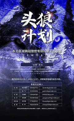 海报 招募 精英 头狼 计划 质感背景