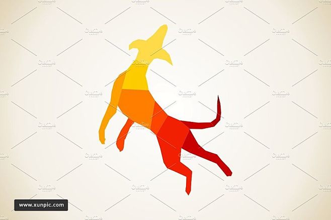 跳跃的狗狗矢量插图Abstract do...