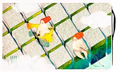 两只胖子-Lettyice_水彩,插画,原创_涂鸦王国插画