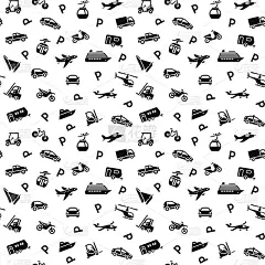 无缝背景从运输图标