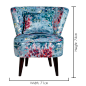 Lexi Chair in Fiore Mineral : The beautiful impressionist florals of Fiore featured on an elegant curved shape, adds both comfort and style.