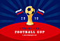 2018俄罗斯世界杯国际足球比赛对阵奖杯海报挂画设计模板ai EPS矢量素材#08 :  