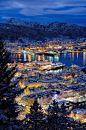 挪威卑爾根-歐洲。 #全景# #夜景#